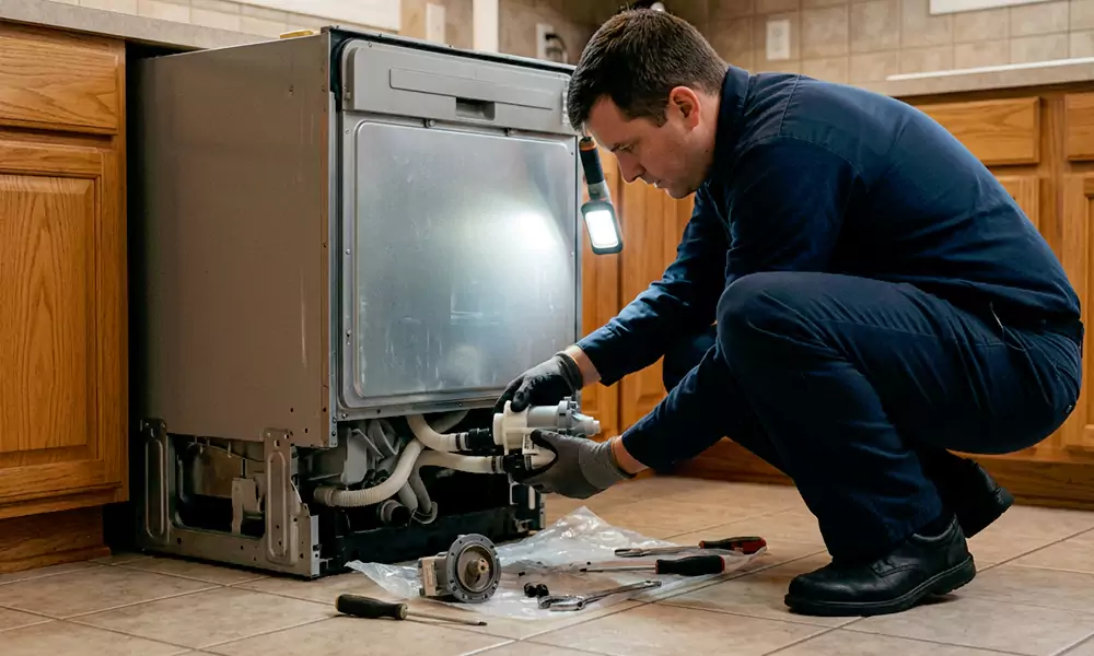 Dishwasher Pump Replacement in Arlington, MA