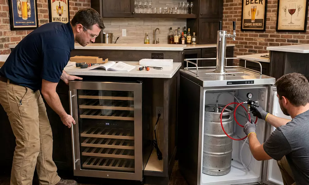 Wine Cooler and Kegerator Installation in Arlington, MA