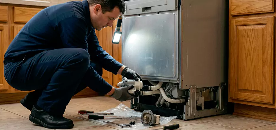 Dishwasher Drain Hose Repair in Arlington